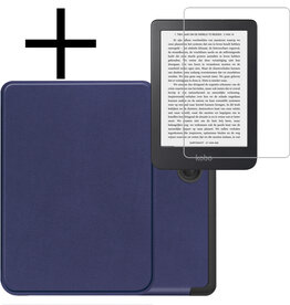 NoXx NoXx Kobo Clara 2E Hoesje Met Screenprotector - Donkerblauw