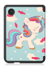 NoXx Hoes Geschikt voor Kobo Clara 2E Hoesje Bookcase Cover Book Case Hoes Sleepcover Met Screenprotector - Eenhoorn