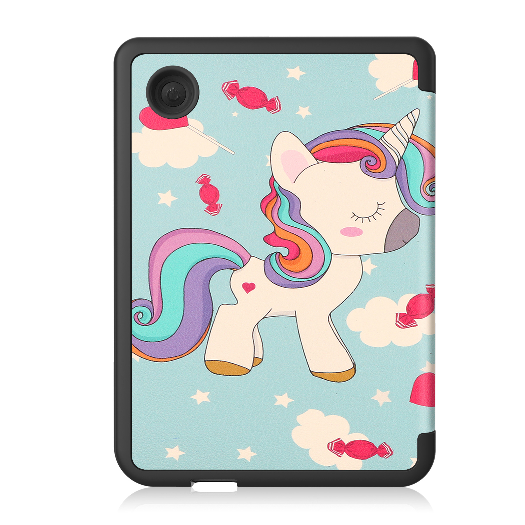 BASEY. Hoes Geschikt voor Kobo Clara 2E Hoesje Bookcase Cover Hoes Met Screenprotector - Hoesje Geschikt voor Kobo Clara 2E Hoes Cover Case - Eenhoorn
