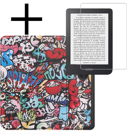 NoXx NoXx Kobo Clara 2E Hoesje Met Screenprotector - Graffity