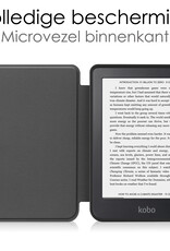 NoXx Hoes Geschikt voor Kobo Clara 2E Hoesje Bookcase Cover Book Case Hoes Sleepcover Met Screenprotector - Graffity