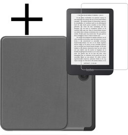 NoXx NoXx Kobo Clara 2E Hoesje Met Screenprotector - Grijs