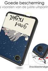 NoXx Hoes Geschikt voor Kobo Clara 2E Hoesje Bookcase Cover Book Case Hoes Sleepcover Met Screenprotector - Kat