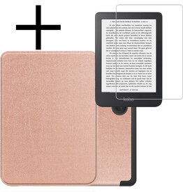 NoXx NoXx Kobo Clara 2E Hoesje Met Screenprotector - Rose Goud