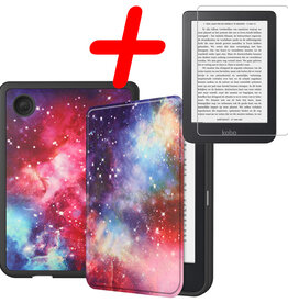 BASEY. BASEY. Kobo Clara 2E Hoesje Met Screenprotector - Galaxy
