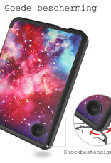 BASEY. Hoes Geschikt voor Kobo Clara 2E Hoesje Bookcase Cover Hoes Met Screenprotector - Hoesje Geschikt voor Kobo Clara 2E Hoes Cover Case - Galaxy