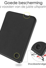 NoXx Hoes Geschikt voor Kobo Clara 2E Hoesje Bookcase Cover Book Case Hoes Sleepcover Met Screenprotector - Zwart