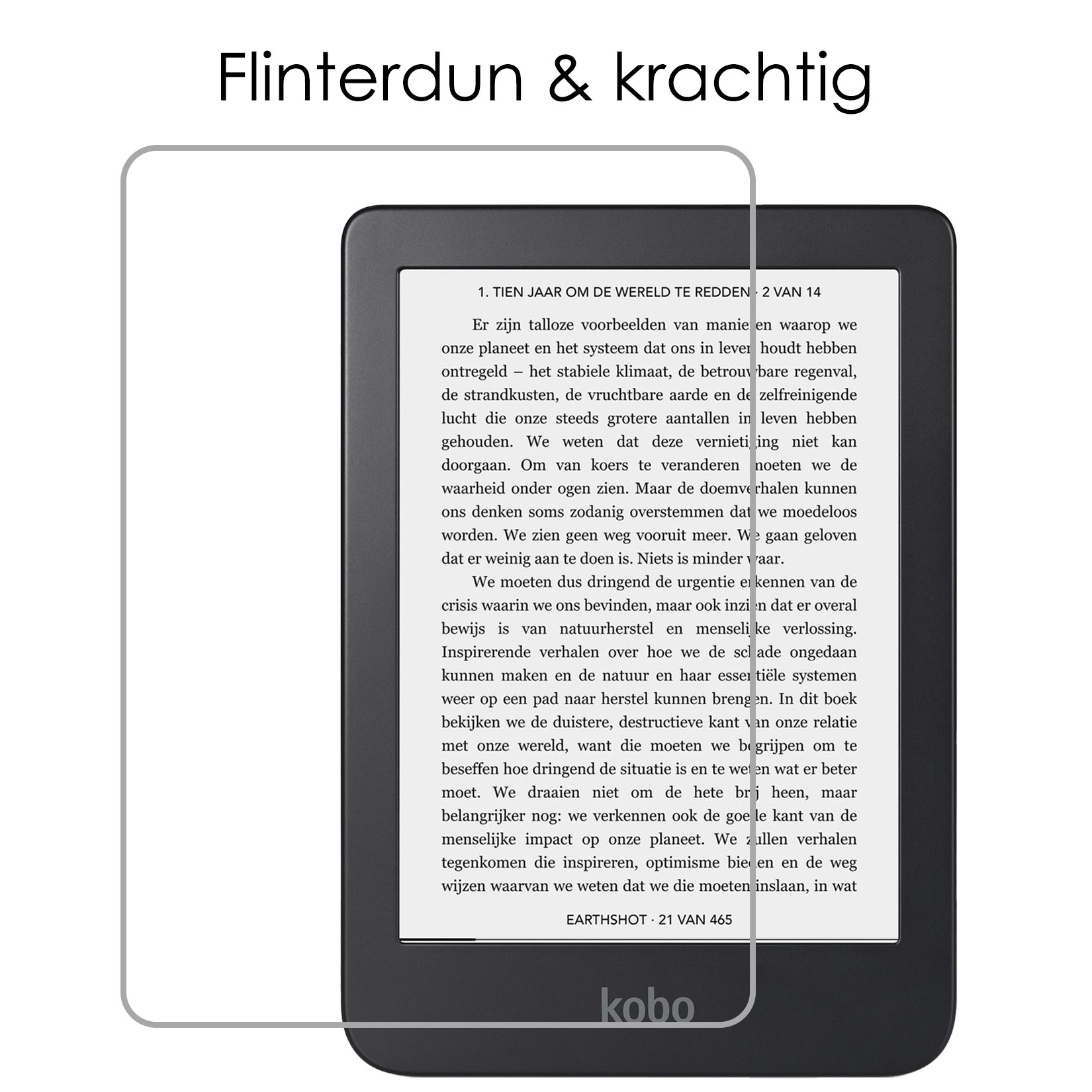 NoXx Hoes Geschikt voor Kobo Clara 2E Hoesje Bookcase Cover Book Case Hoes Sleepcover Met Screenprotector - Graffity