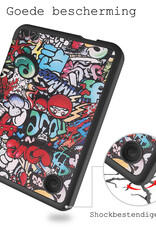 BASEY. Hoes Geschikt voor Kobo Clara 2E Hoesje Bookcase Cover Hoes Met Screenprotector - Hoesje Geschikt voor Kobo Clara 2E Hoes Cover Case - Graffity