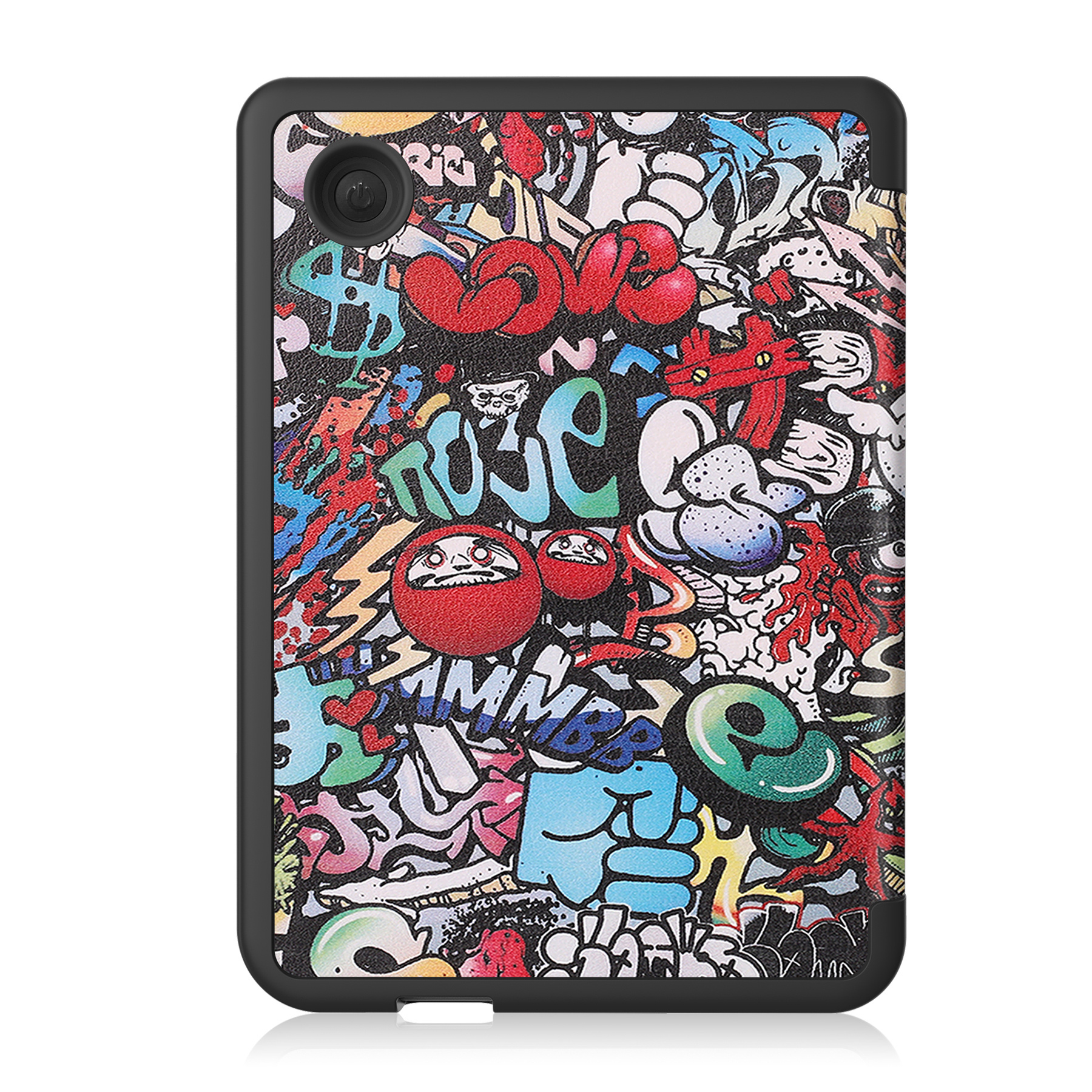 BASEY. Hoes Geschikt voor Kobo Clara 2E Hoesje Bookcase Cover Hoes Met Screenprotector - Hoesje Geschikt voor Kobo Clara 2E Hoes Cover Case - Graffity