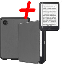 BASEY. BASEY. Kobo Clara 2E Hoesje Met Screenprotector - Grijs