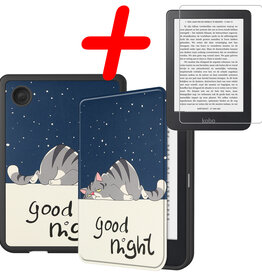 BASEY. BASEY. Kobo Clara 2E Hoesje Met Screenprotector - Kat