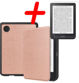 BASEY. BASEY. Kobo Clara 2E Hoesje Met Screenprotector - Rose Goud