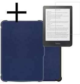 NoXx NoXx Kobo Clara HD Hoesje Met Screenprotector - Donkerblauw