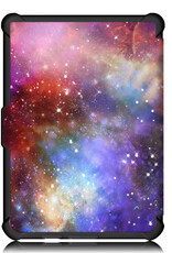 NoXx Hoes Geschikt voor Kobo Clara HD Hoesje Bookcase Cover Book Case Hoes Sleepcover Met Screenprotector - Galaxy