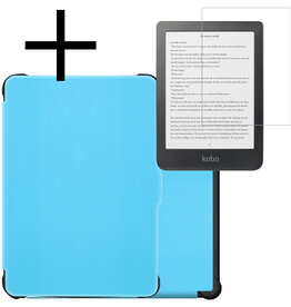 NoXx NoXx Kobo Clara HD Hoesje Met Screenprotector - Licht Blauw