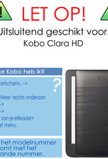 NoXx Hoes Geschikt voor Kobo Clara HD Hoesje Bookcase Cover Book Case Hoes Sleepcover Met Screenprotector - Lichtblauw