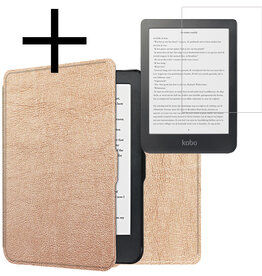NoXx NoXx Kobo Clara HD Hoesje Met Screenprotector - Rose Goud