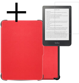 NoXx NoXx Kobo Clara HD Hoesje Met Screenprotector - Rood
