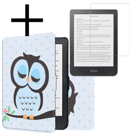 NoXx NoXx Kobo Clara HD Hoesje Met Screenprotector - Uil