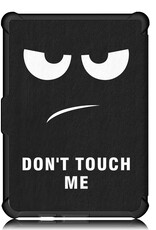 NoXx Hoes Geschikt voor Kobo Clara HD Hoesje Bookcase Cover Book Case Hoes Sleepcover Met Screenprotector - Don't Touch Me