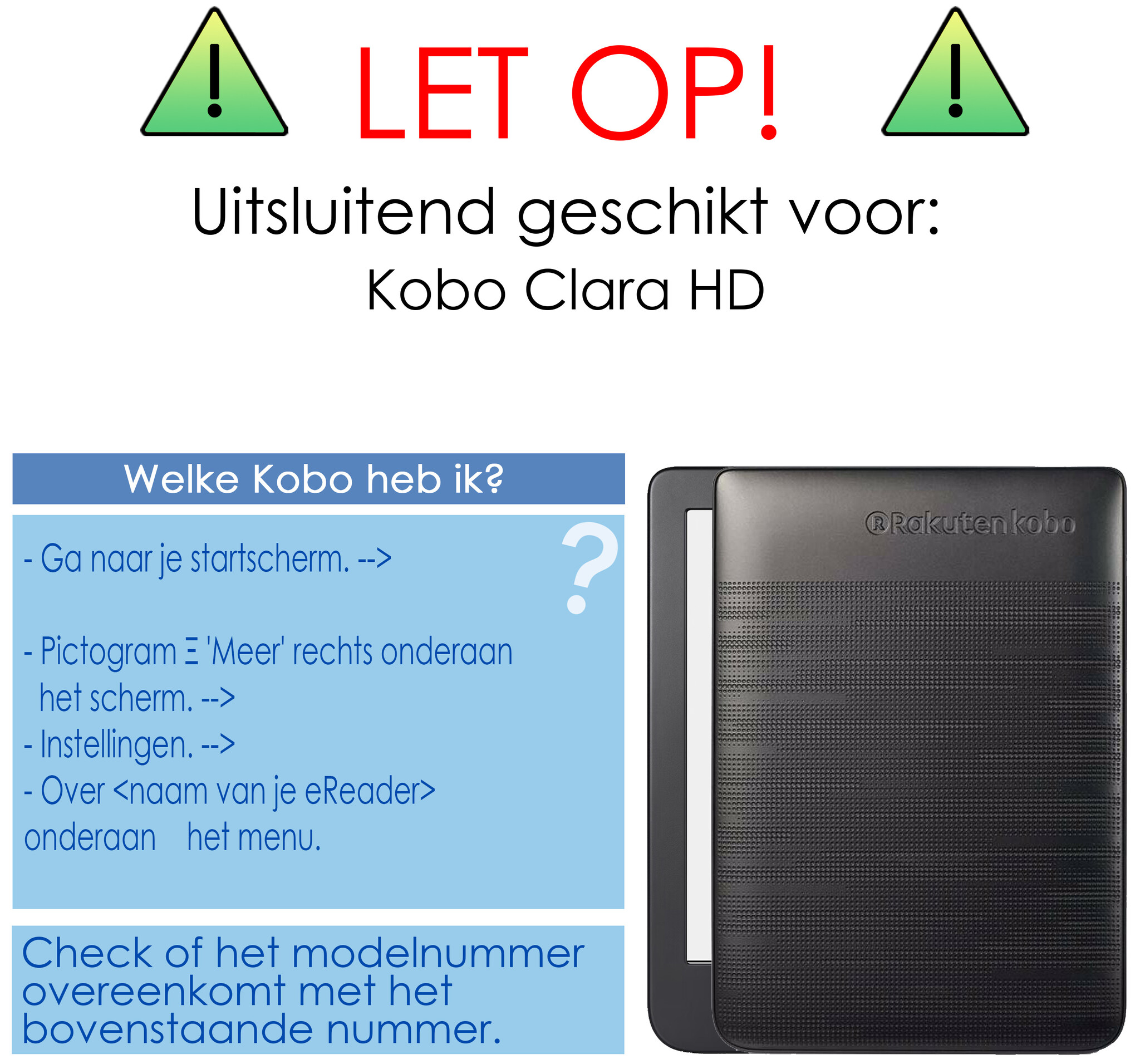 NoXx Hoes Geschikt voor Kobo Clara HD Hoesje Bookcase Cover Book Case Hoes Sleepcover Met Screenprotector - Zwart