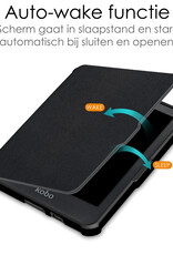 NoXx Hoes Geschikt voor Kobo Clara HD Hoesje Bookcase Cover Book Case Hoes Sleepcover Met Screenprotector - Zwart