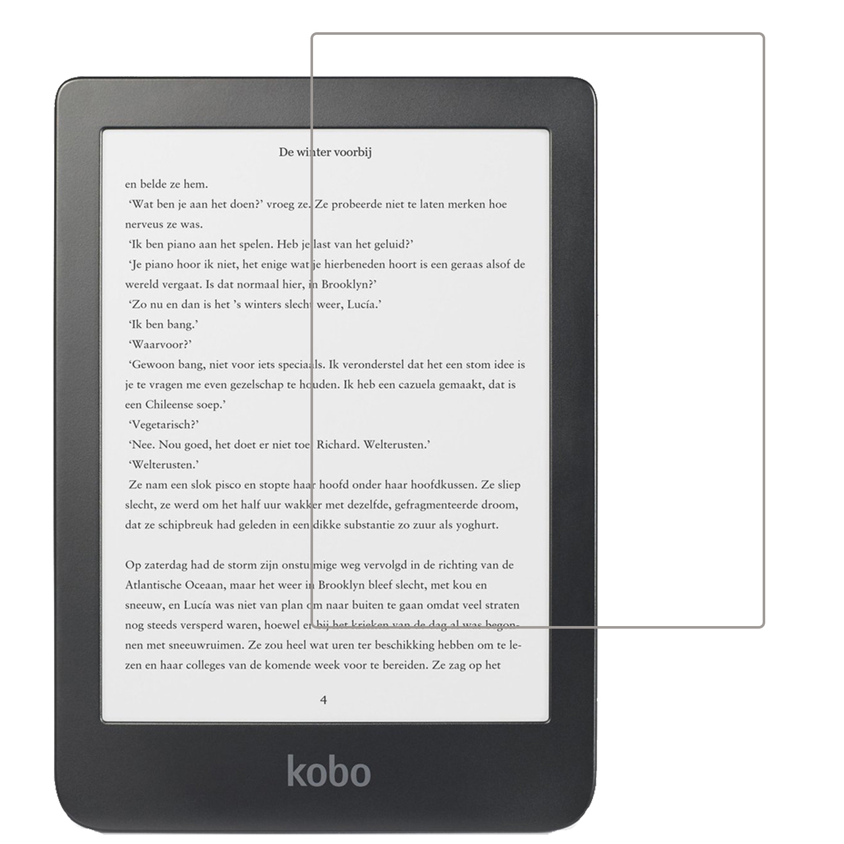 NoXx Hoes Geschikt voor Kobo Clara HD Hoesje Bookcase Cover Book Case Hoes Sleepcover Met Screenprotector - Don't Touch Me