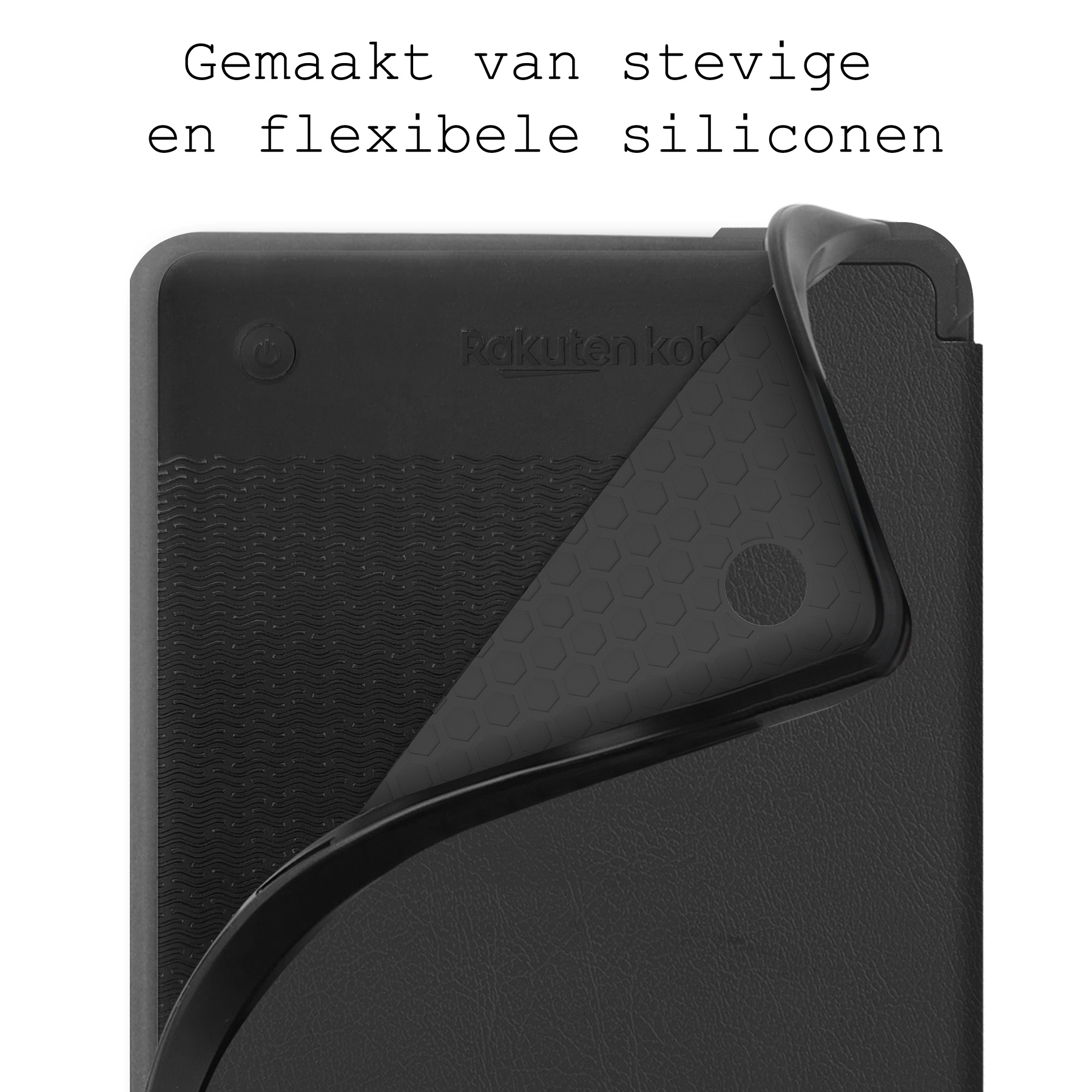 BASEY. Hoes Geschikt voor Kobo Clara 2E Hoesje Bookcase Cover Hoes Met Screenprotector - Hoesje Geschikt voor Kobo Clara 2E Hoes Cover Case - Zwart