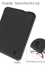 BASEY. Hoes Geschikt voor Kobo Clara 2E Hoesje Bookcase Cover Hoes Met Screenprotector - Hoesje Geschikt voor Kobo Clara 2E Hoes Cover Case - Zwart