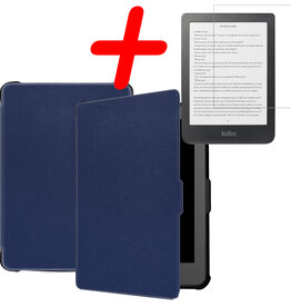 BASEY. BASEY. Kobo Clara HD Hoesje Met Screenprotector - Donkerblauw