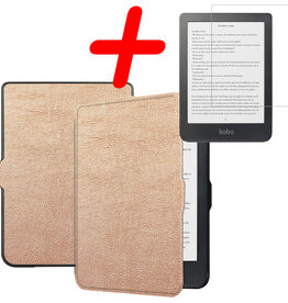 BASEY. BASEY. Kobo Clara HD Hoesje Met Screenprotector - Rose Goud