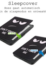 BASEY. Hoes Geschikt voor Kobo Clara HD Hoesje Bookcase Cover Hoes Met Screenprotector - Hoesje Geschikt voor Kobo Clara HD Hoes Cover Case - Don't Touch Me