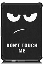 BASEY. Hoes Geschikt voor Kobo Clara HD Hoesje Bookcase Cover Hoes Met Screenprotector - Hoesje Geschikt voor Kobo Clara HD Hoes Cover Case - Don't Touch Me