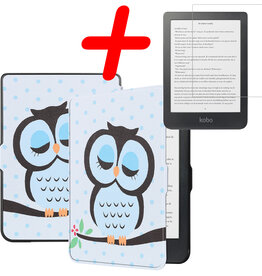 BASEY. BASEY. Kobo Clara HD Hoesje Met Screenprotector - Uil