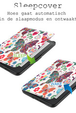 BASEY. Hoes Geschikt voor Kobo Clara HD Hoesje Bookcase Cover Hoes Met Screenprotector - Hoesje Geschikt voor Kobo Clara HD Hoes Cover Case - Vlinders