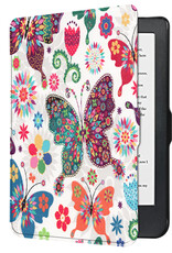 BASEY. Hoes Geschikt voor Kobo Clara HD Hoesje Bookcase Cover Hoes Met Screenprotector - Hoesje Geschikt voor Kobo Clara HD Hoes Cover Case - Vlinders