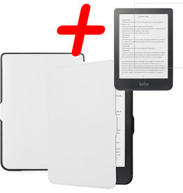 BASEY. BASEY. Kobo Clara HD Hoesje Met Screenprotector - Wit