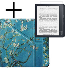 NoXx NoXx Kobo Libra 2 Hoesje Met Screenprotector - Bloesem