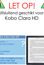 NoXx Hoes Geschikt voor Kobo Libra 2 Hoesje Bookcase Cover Book Case Hoes Sleepcover Met Screenprotector - Donkerblauw