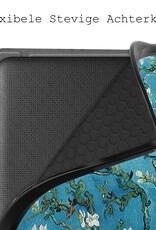 BASEY. Hoes Geschikt voor Kobo Libra 2 Hoesje Bookcase Cover Hoes Met Screenprotector - Hoesje Geschikt voor Kobo Libra 2 Hoes Cover Case - Bloesem