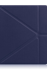 BASEY. Hoes Geschikt voor Kobo Libra 2 Hoesje Bookcase Cover Hoes Met Screenprotector - Hoesje Geschikt voor Kobo Libra 2 Hoes Cover Case - Donkerblauw