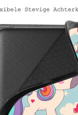 BASEY. Hoes Geschikt voor Kobo Libra 2 Hoesje Bookcase Cover Hoes Met Screenprotector - Hoesje Geschikt voor Kobo Libra 2 Hoes Cover Case - Eenhoorn