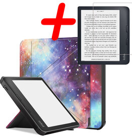 BASEY. BASEY. Kobo Libra 2 Hoesje Met Screenprotector - Galaxy