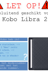 BASEY. Hoes Geschikt voor Kobo Libra 2 Hoesje Bookcase Cover Hoes Met Screenprotector - Hoesje Geschikt voor Kobo Libra 2 Hoes Cover Case - Galaxy