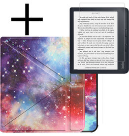 NoXx NoXx Kobo Libra 2 Hoesje Met Screenprotector - Galaxy