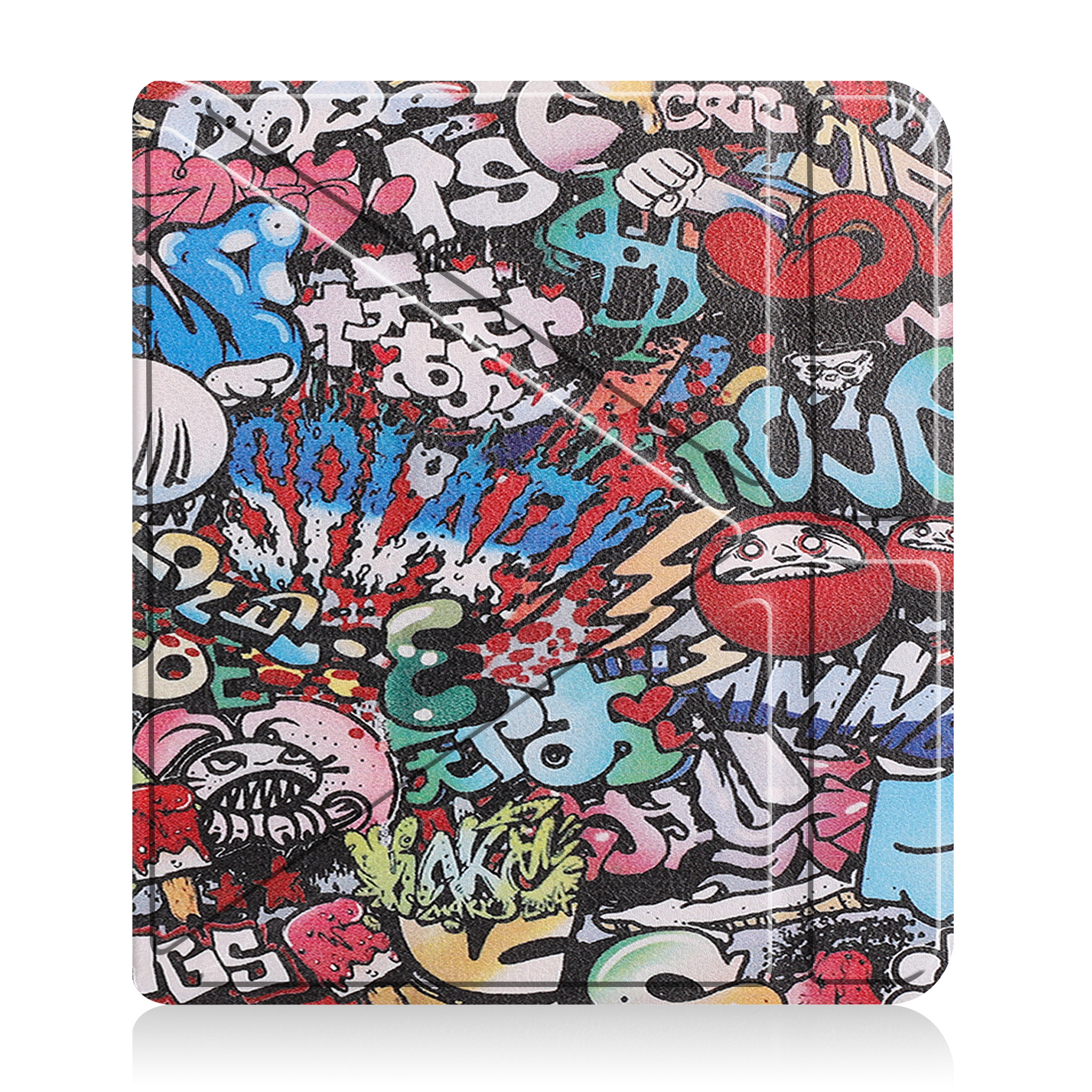 NoXx Hoes Geschikt voor Kobo Libra 2 Hoesje Bookcase Cover Book Case Hoes Sleepcover Met Screenprotector - Graffity