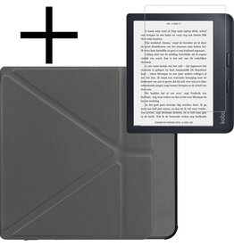 NoXx NoXx Kobo Libra 2 Hoesje Met Screenprotector - Grijs