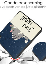 NoXx Hoes Geschikt voor Kobo Libra 2 Hoesje Bookcase Cover Book Case Hoes Sleepcover Met Screenprotector - Kat