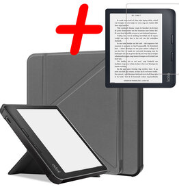 BASEY. BASEY. Kobo Libra 2 Hoesje Met Screenprotector - Grijs